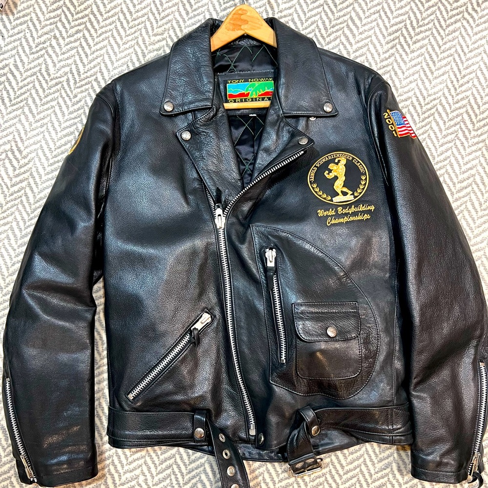 Arnold Schwarzenegger autographed Tony Nowak leather jacket!